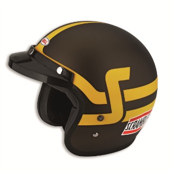 DUCATI bukósisak - Short Track jet helmet brown