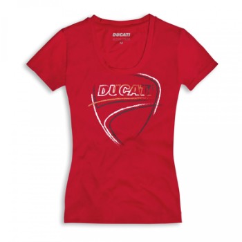 DUCATI t-shirt - HEARTBEAT LADY RED