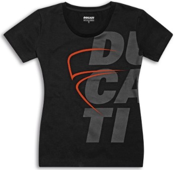 DUCATI t-shirt NŐI - WOMEN SKETCH 2.0 FEKETE