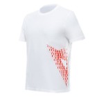 DAINESE-T-SHIRT-BIG-LOGO-WHITE/FLUO-RED